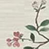 Silver Metallic Grasscloth Chinoiserie Blossom